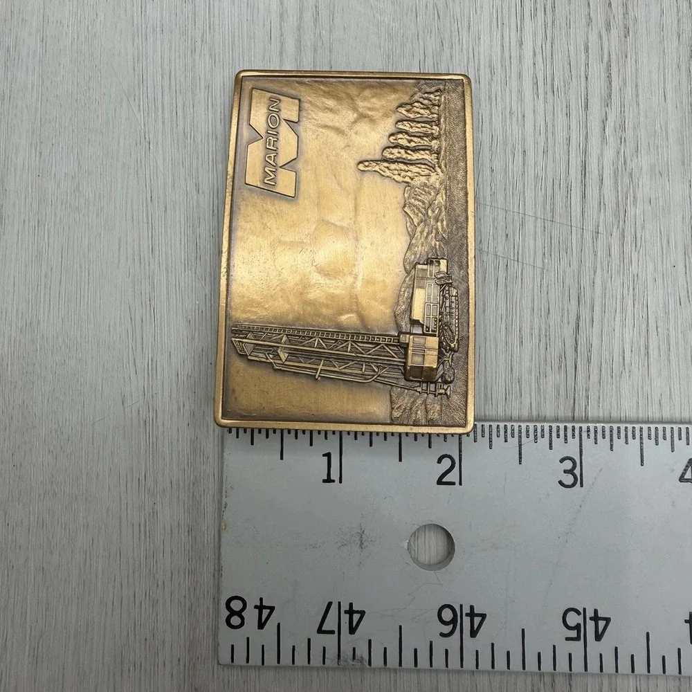 Marion Mining Equipment Brass Belt Buckle Rotary Blasthole Drill Rig